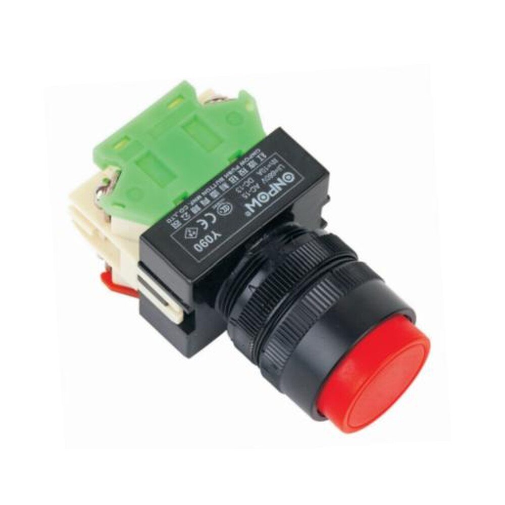MR-Y090E-G 22 mm Push Button - Economy Type, Long Head, Can Be Illuminated
