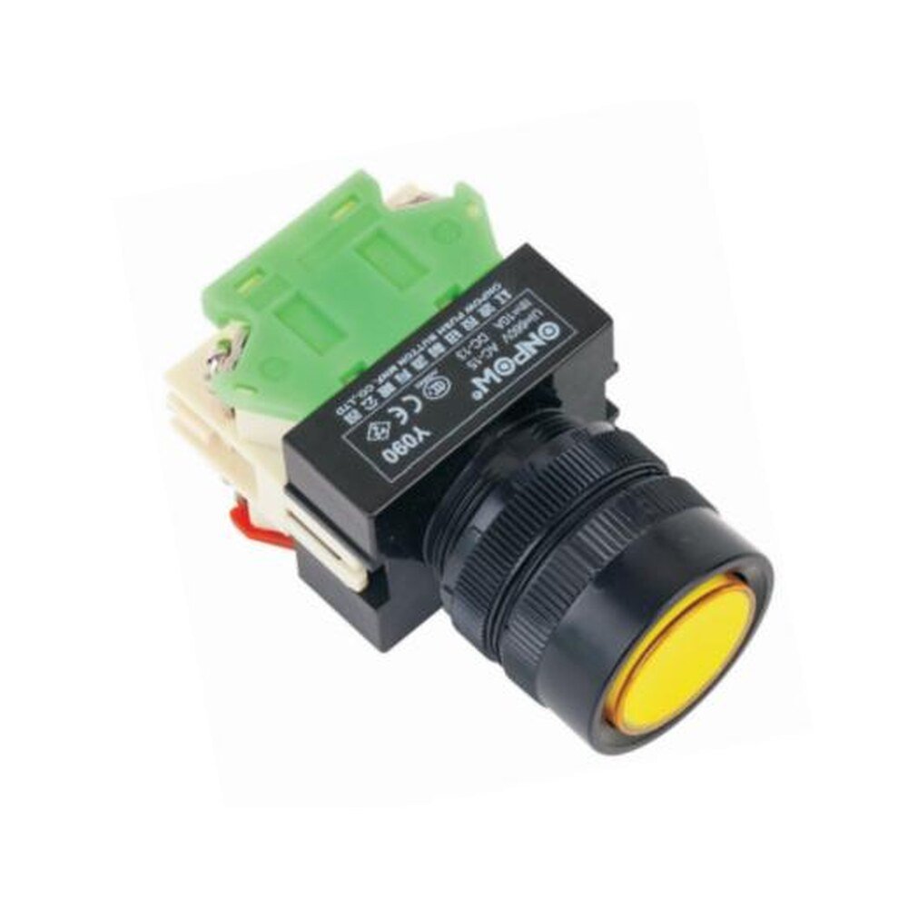 MR-Y090E-S 22 mm Fast-Installation Push Button - Economy Type, Can Be Illuminated