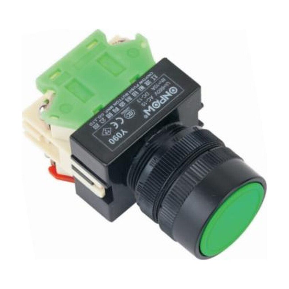 MR-Y090E 22 mm Push Button - Economy Type, Flat Head, Can Be Illuminated