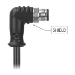M12, A-Coded Male Right Angle to Unterminated Shielded Pigtail Cable, Available Pins 3, 4, 5, 8, 12, 17 MR-YL121005