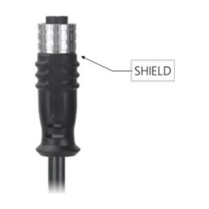 M12, Straight Female Connector, A-Coded to Unterminated Pigtail Cable, Available Pins 3, 4, 5, 8, 12, 17 MR-YL121006