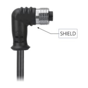 M12, A-Coded Female Right Angle Shielded to Unterminated Pigtail CableAvailable Pins  3, 4, 5, 8, 12, 17, MR-YL121007