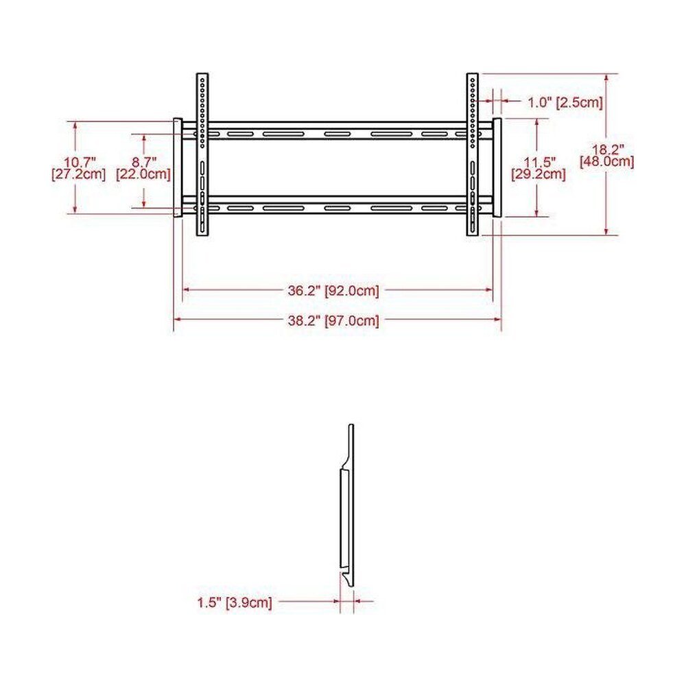 32 to 71" TV Wall Mount - Flush to Wall MW-5F2S Silver