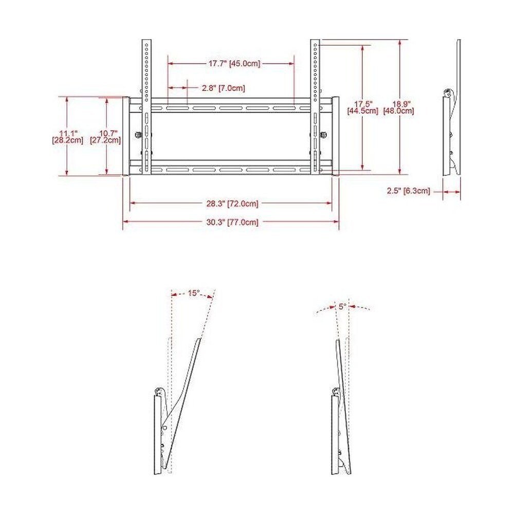 32 to 71" Tilting TV Wall Mount MW-5T2B