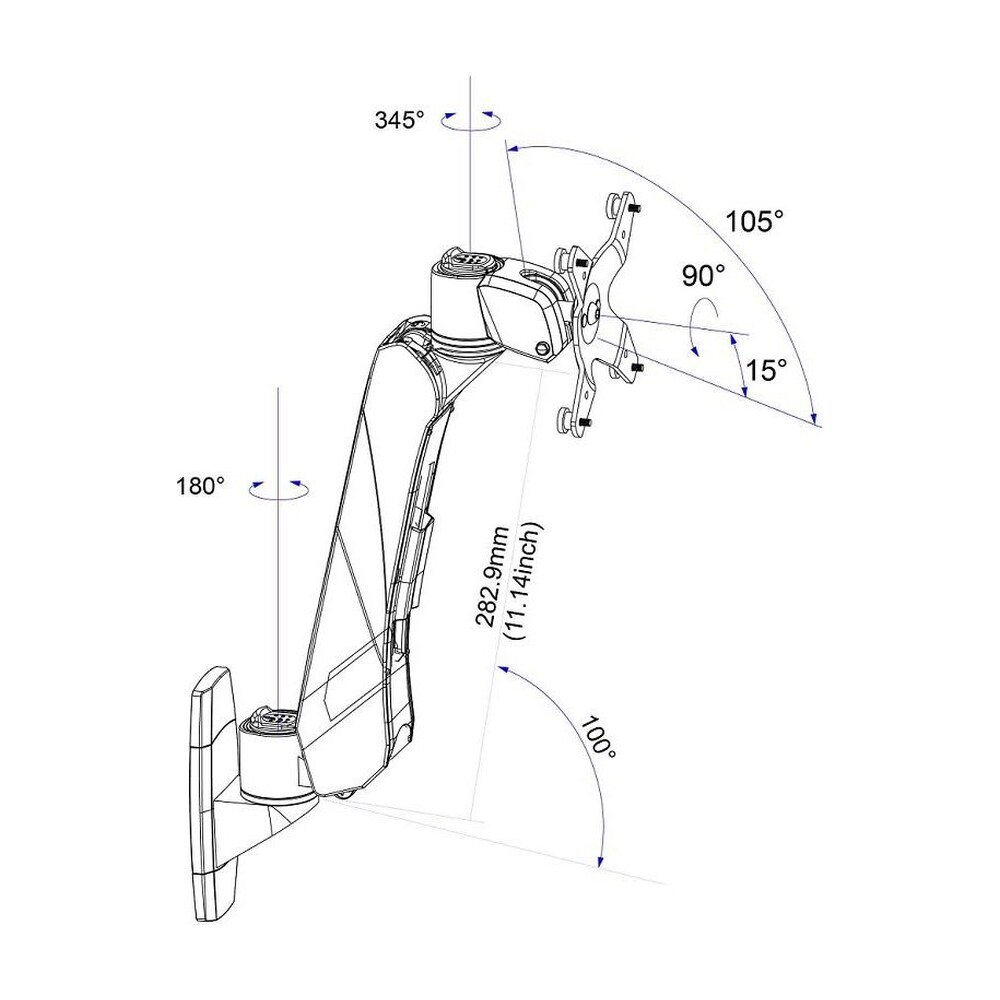 VESA Wall Mount w/ Spring Arm & Quick Connect - MW-C1SA