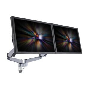 Dual Monitor Wall Mount w/ Spring Arm & Quick Release