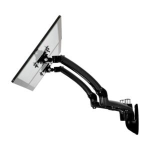 Dual Monitor Wall Mount w/ Spring Arms Black