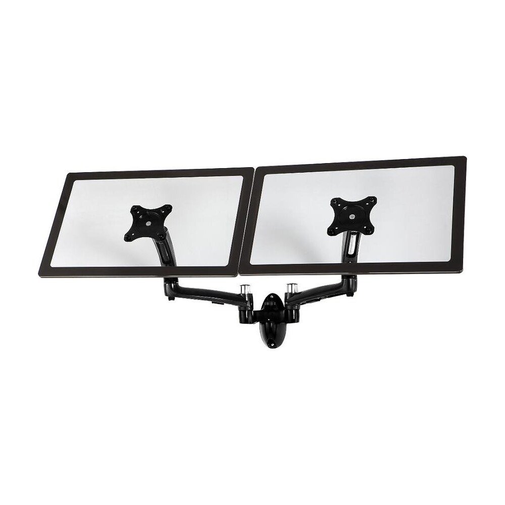 Dual Monitor Wall Mount w/ Spring Arms Black - MW-GBD