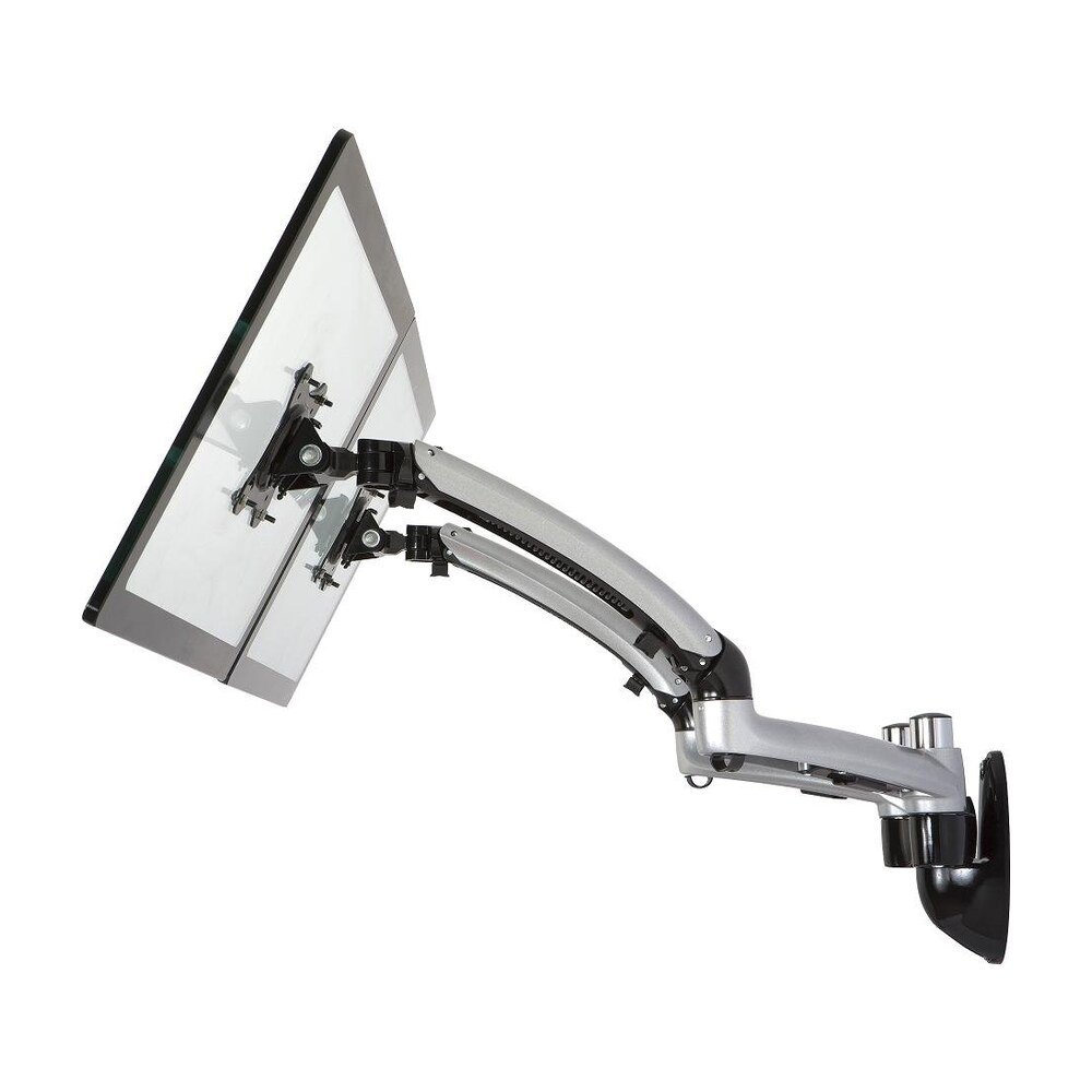 Dual Monitor Wall Mount w/ Spring Arms Silver - MW-GSD