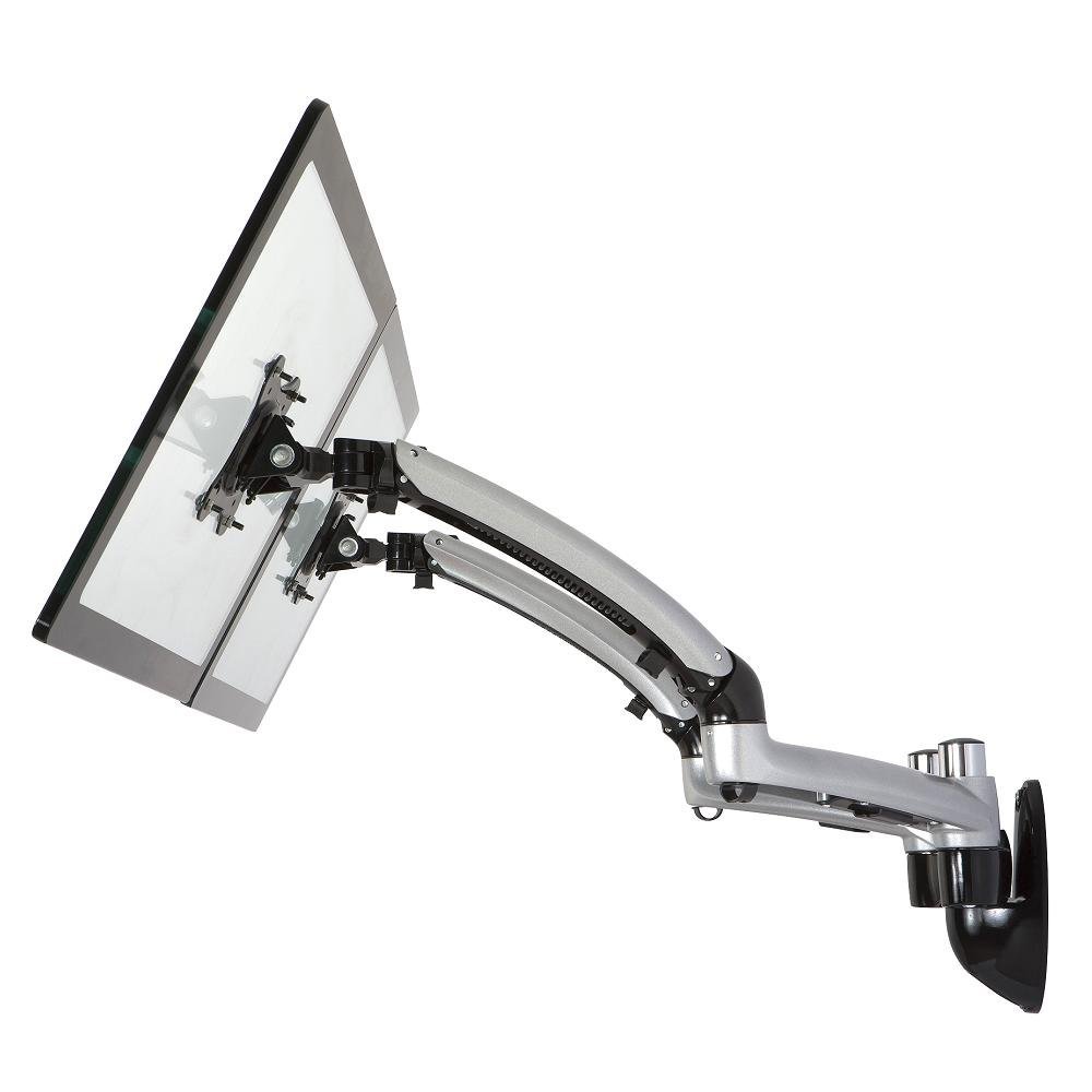 Dual Monitor Wall Mount w/ Spring Arms Silver - MW-GSD