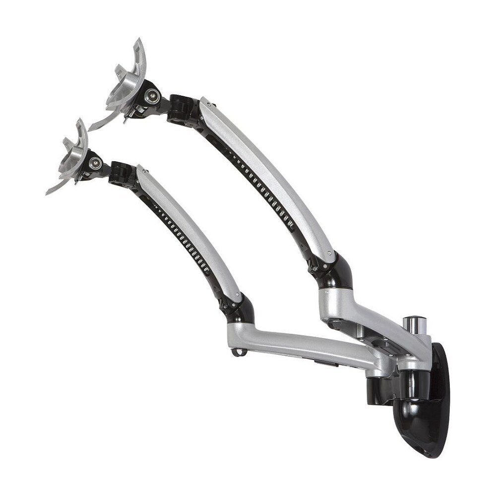 Dual Monitor Wall Mount for Apple w/ Spring Arms Silver - MW-GSDA