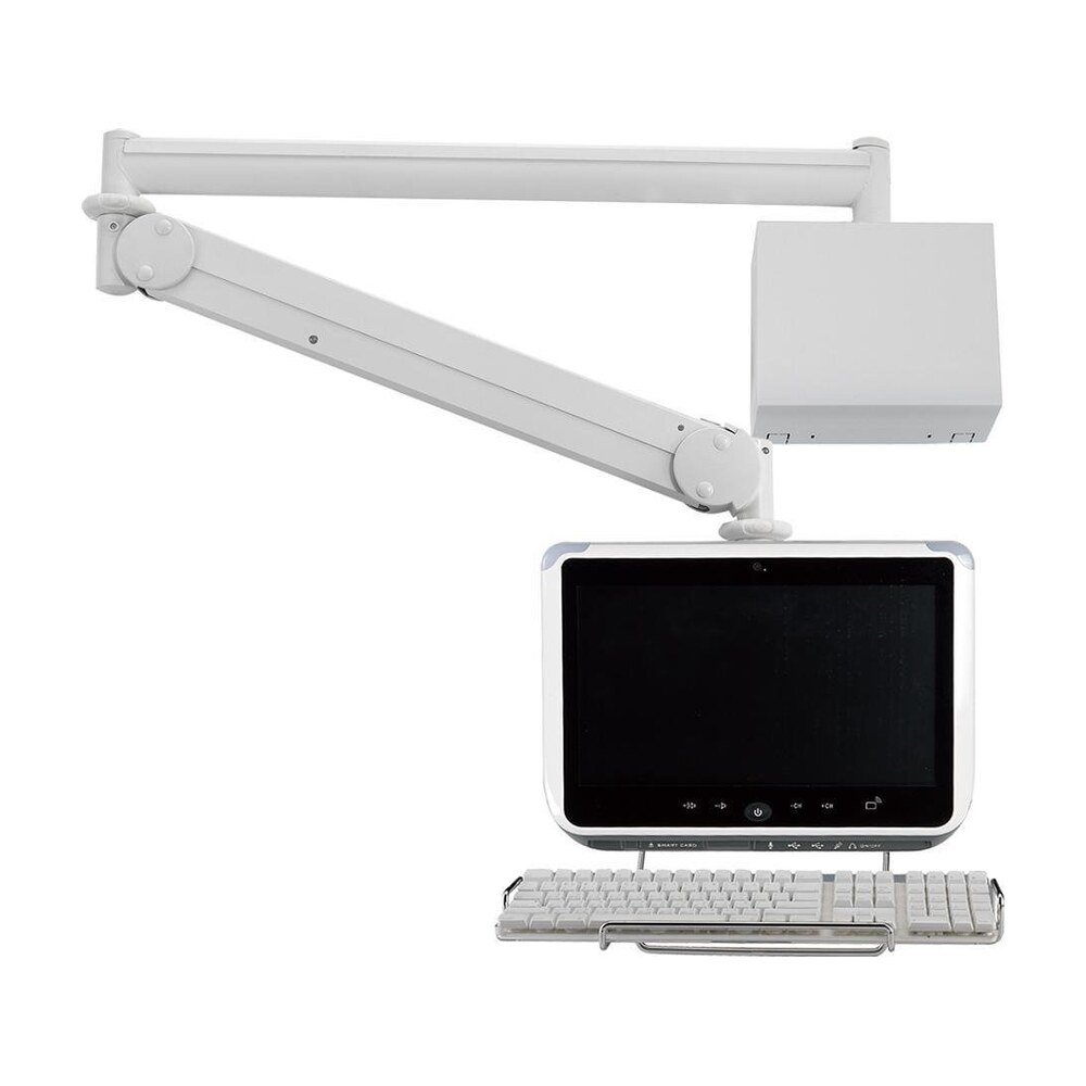 Monitor Arm - Long Reach w/ Keyboard Holder MW-M25WBKN