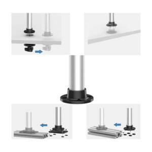 7-in-1 T Slot Desk Pole 11.8"