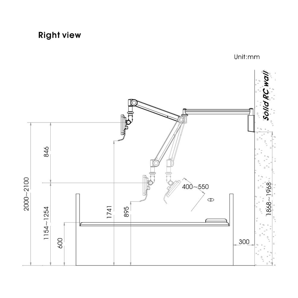 Monitor Arm - Long Reach MW-M123PN