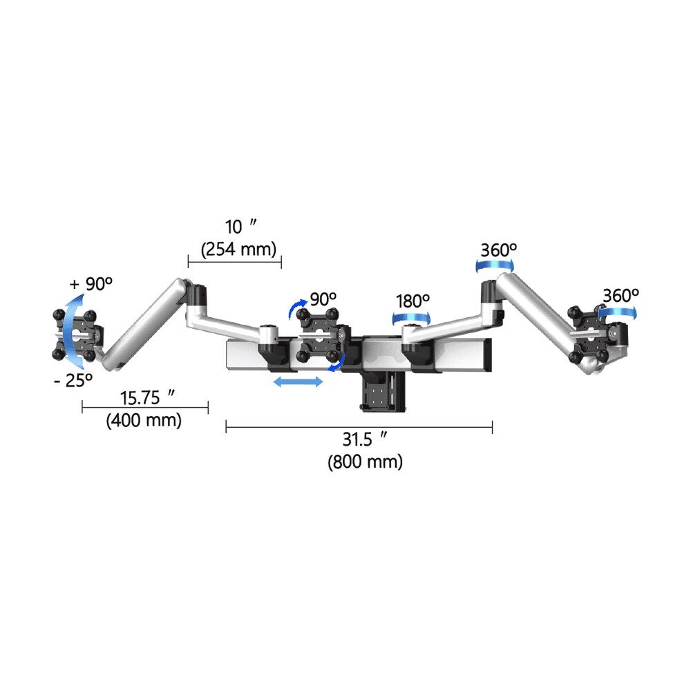 Triple Apple VESA Mount for Slatwall w/ Quick Release - BL-AS192