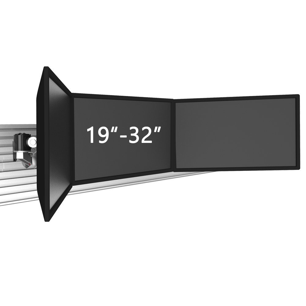 Triple VESA Mount for Slatwall Quick Release up to 32" Monitors - BL-S304