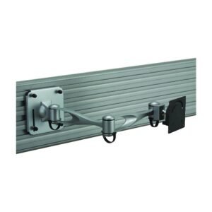 VESA Mount for Slatwall w/ Dual LCD Monitor Arm