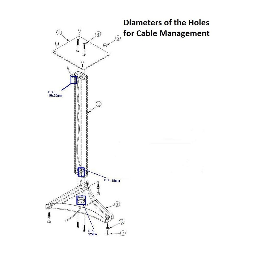 Speaker Stand for Large Size Height Adjustable SP-OS10