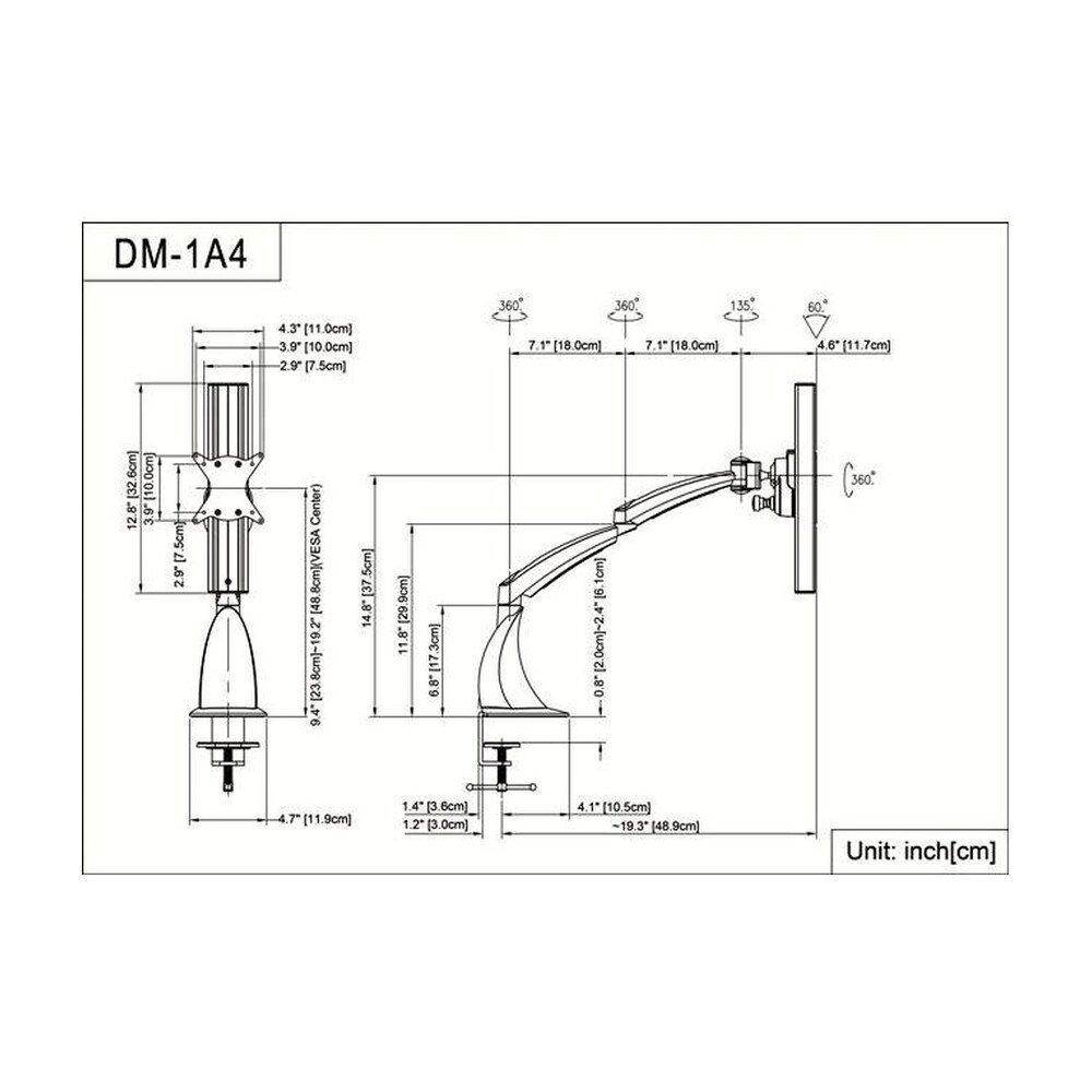 Monitor Stand w/ Quick Release DM-1A4