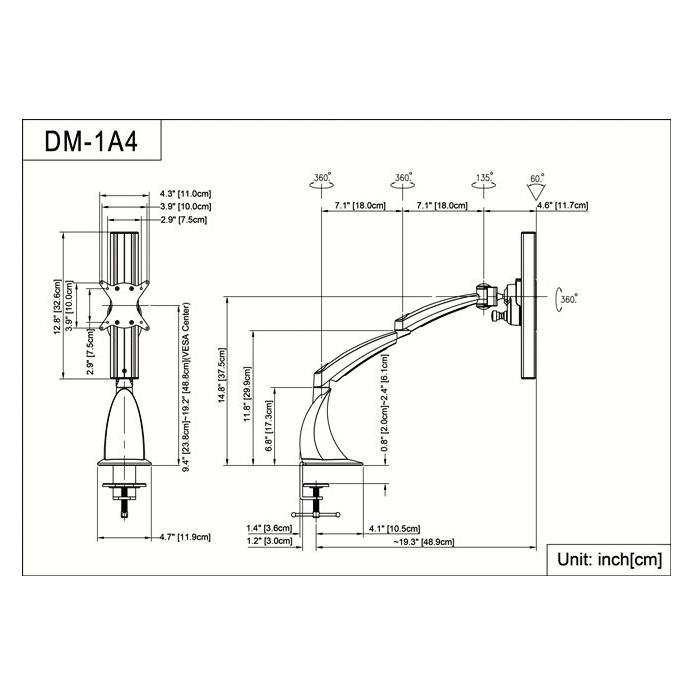 Monitor Stand w/ Quick Release DM-1A4