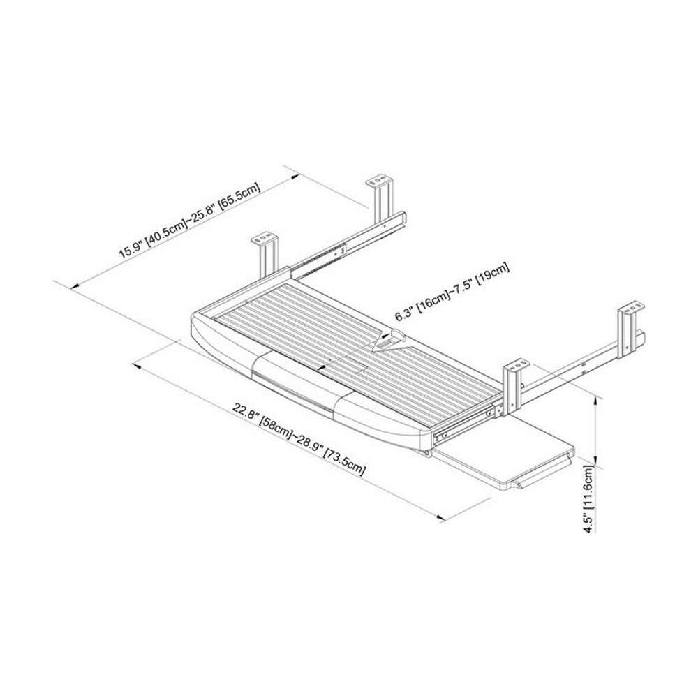 Keyboard Tray - w/ Mouse Platform Basic - KB-1M