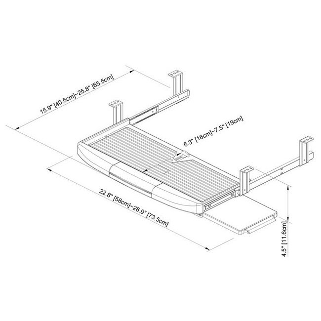 Keyboard Tray - w/ Mouse Platform Basic - KB-1M