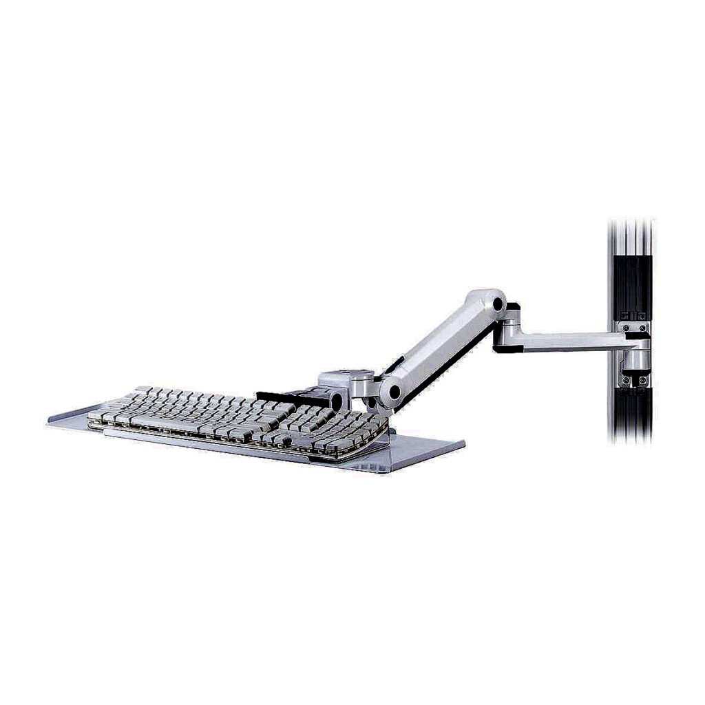 Sit-Stand Track Mount w/ Articulating Keyboard Tray - TM-SSK