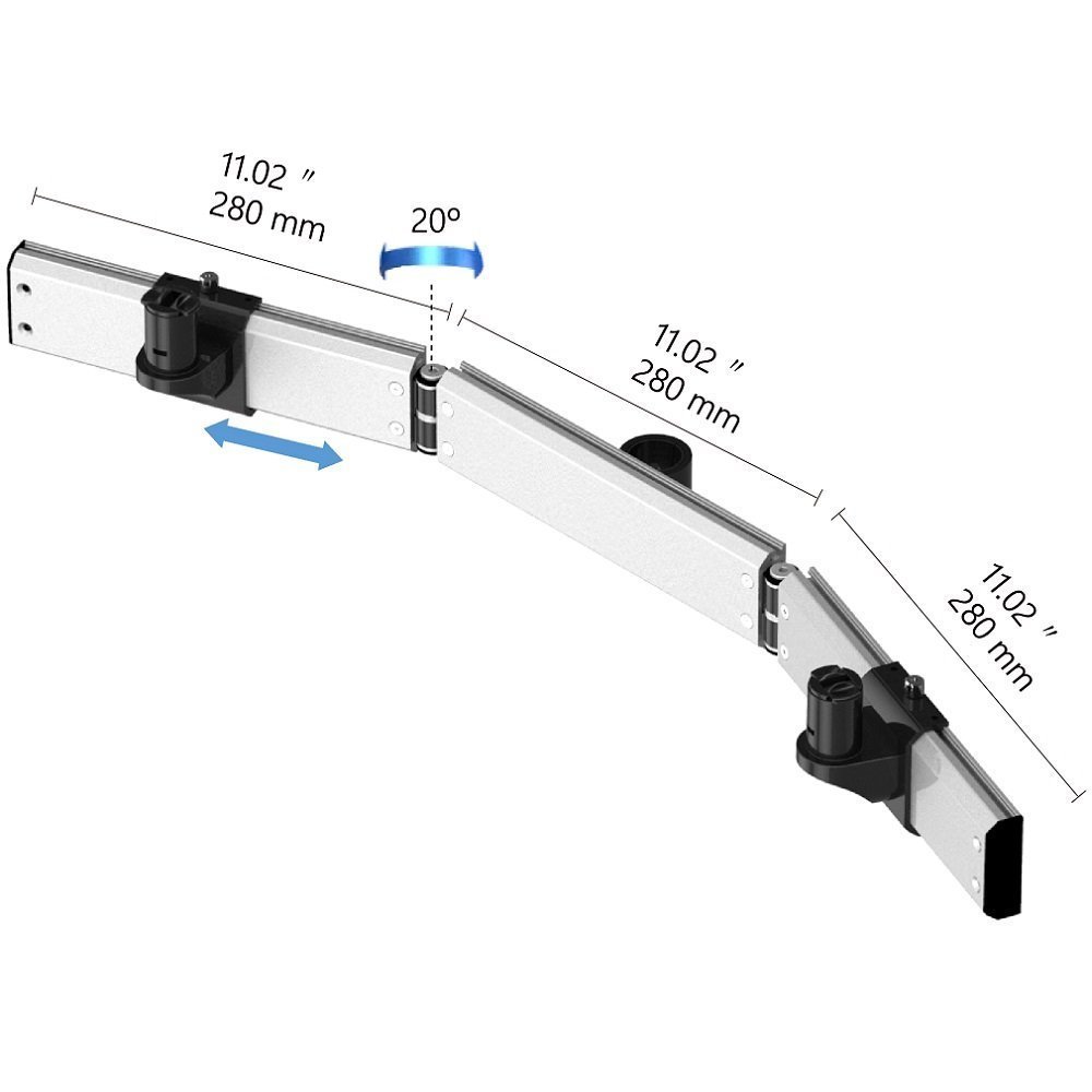 Dual Monitor Wall Mount for Apple w/ Quick Release Single Arm - BL-AW48