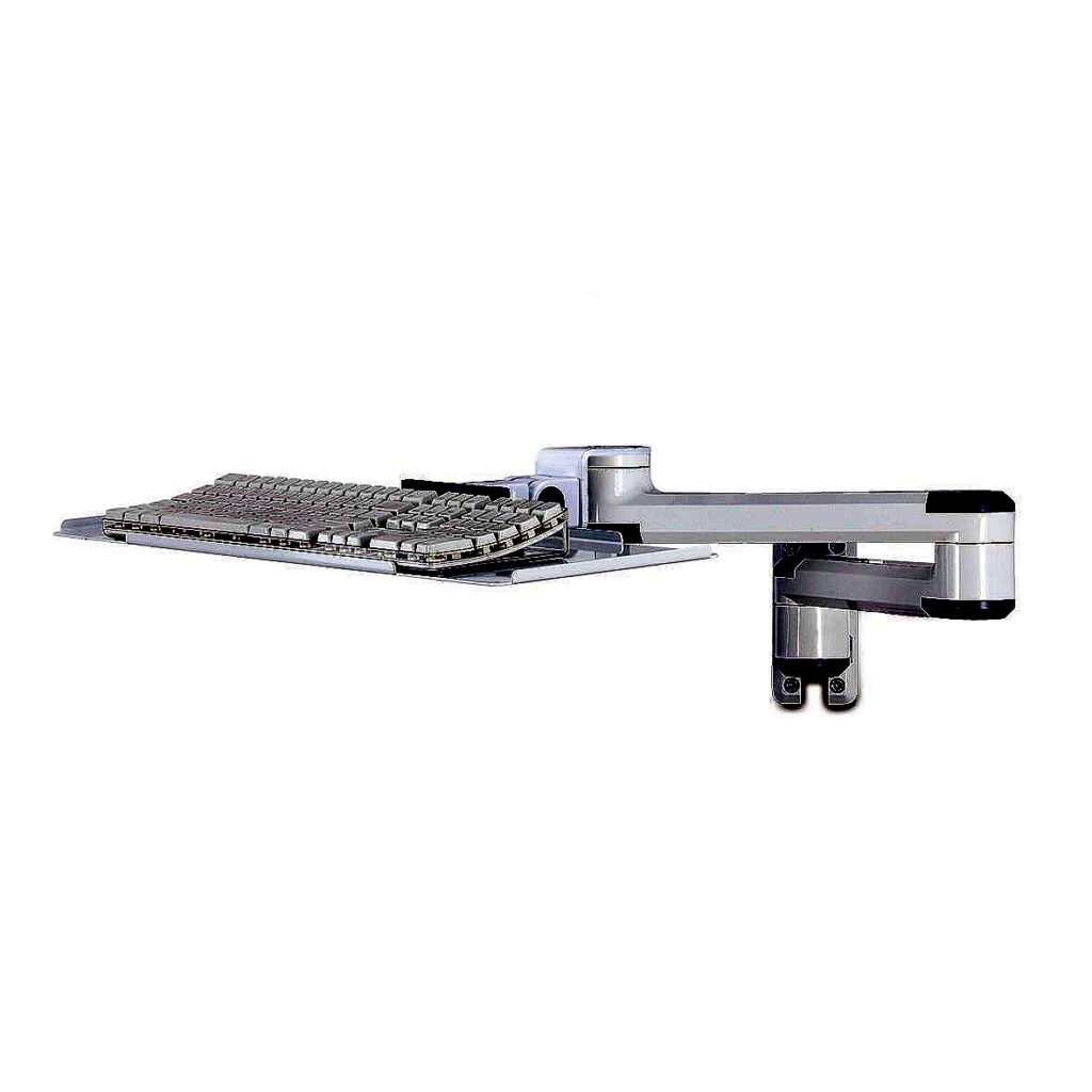 Wall Mount Keyboard Tray w/ Laterally Adjustable Arms - WM-2VKB