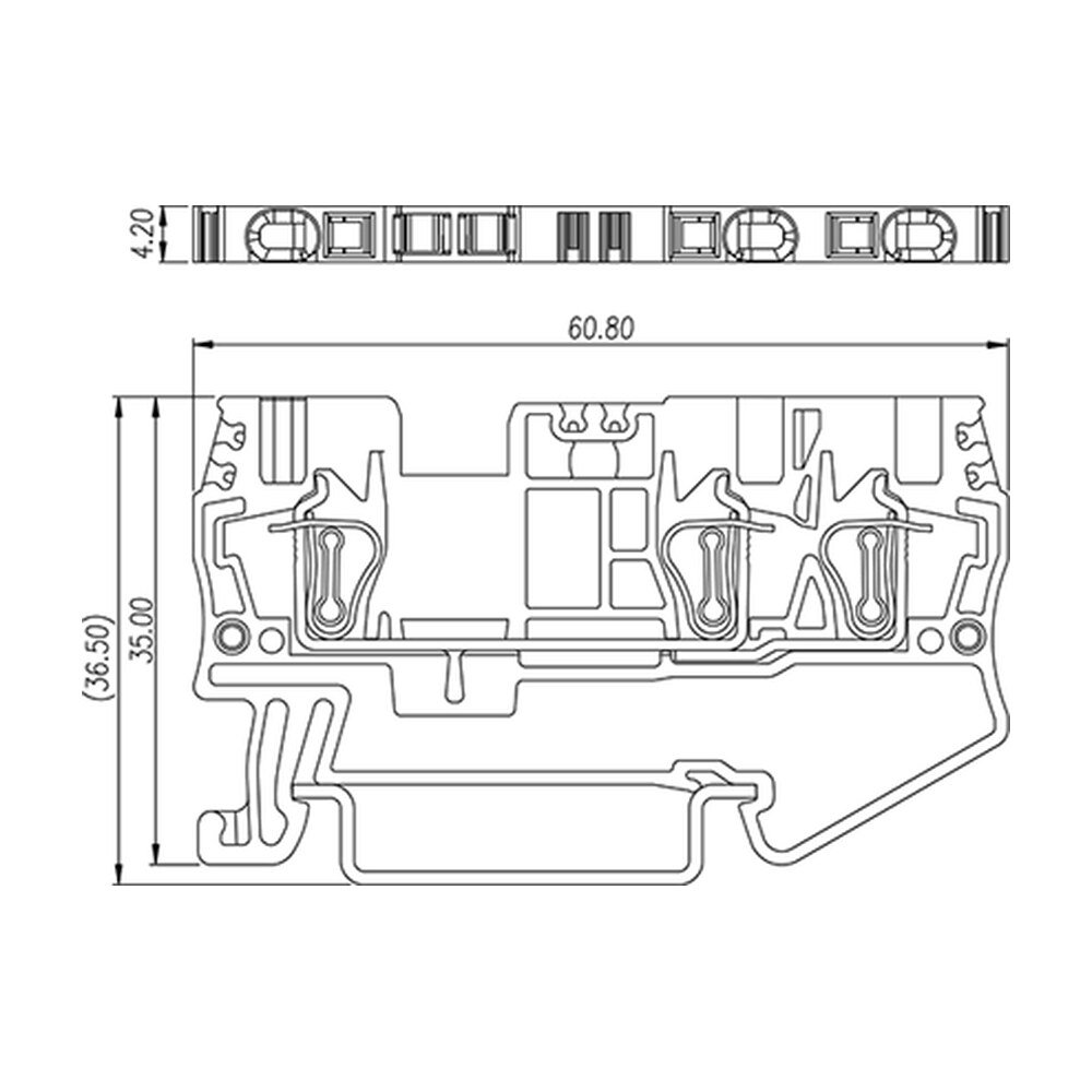 AK1.5-TN — DIN Rail terminal blocks, Feed through terminal blocks