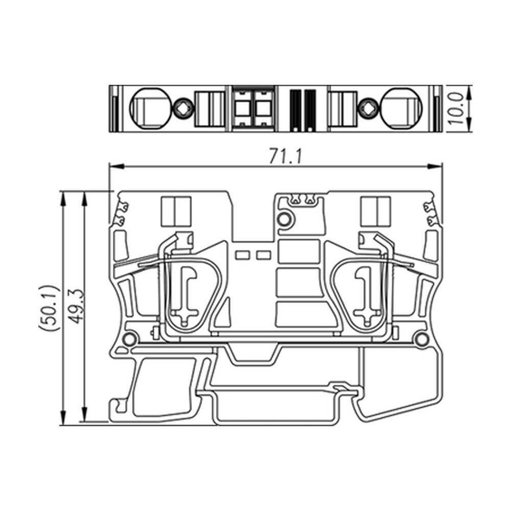 AK10 — DIN Rail terminal blocks, Feed through terminal blocks