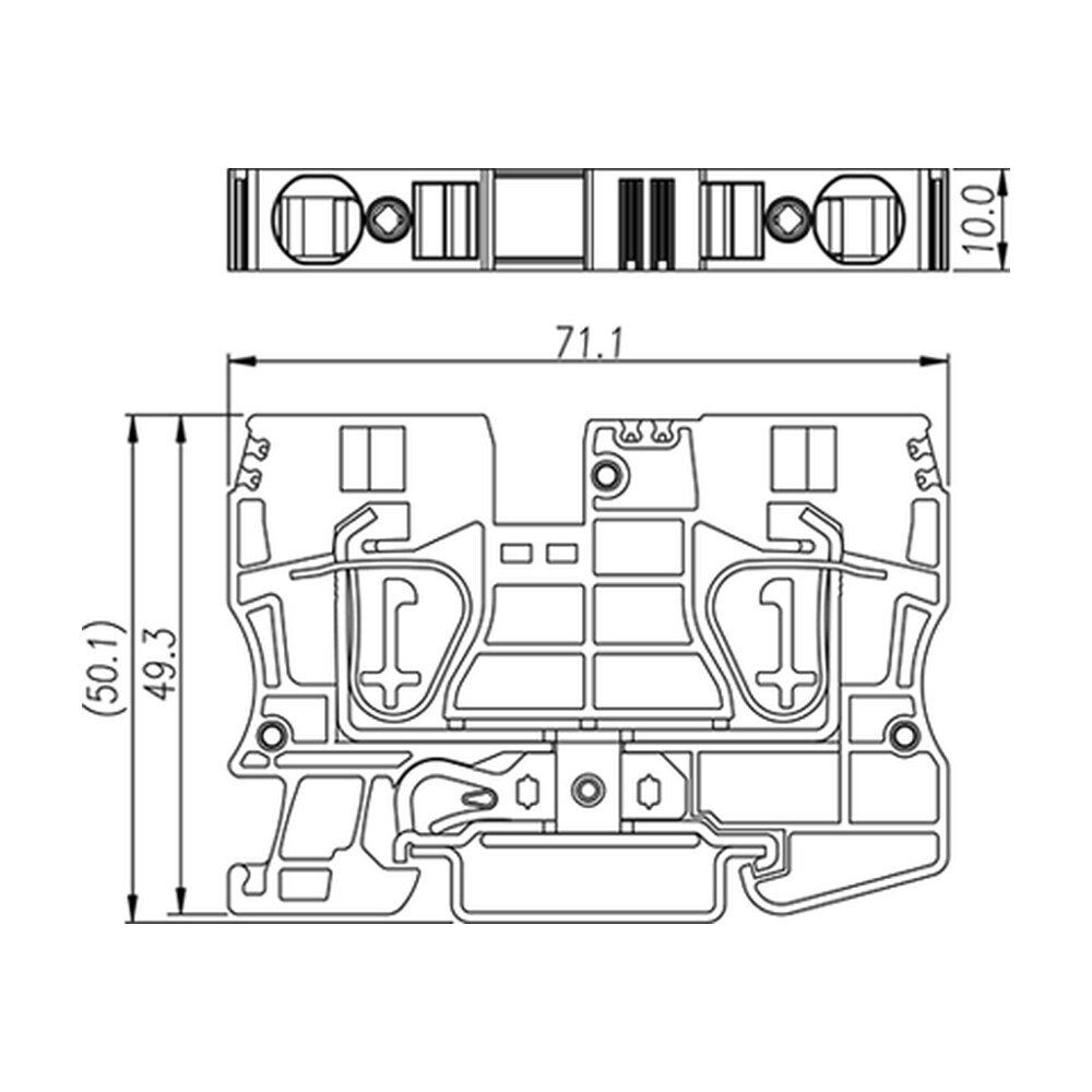 AK10-PE — DIN Rail terminal blocks, Grounding terminal blocks