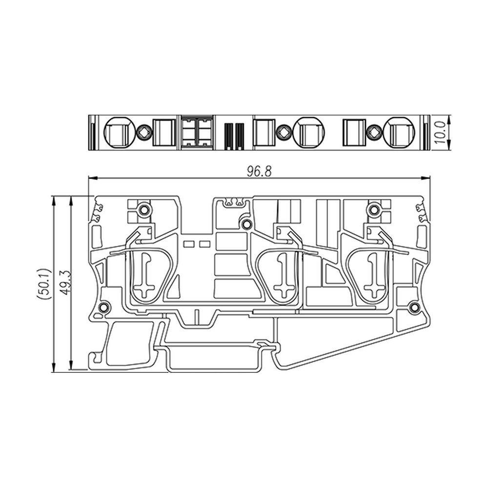 AK10-TN — DIN Rail terminal blocks, Feed through terminal blocks