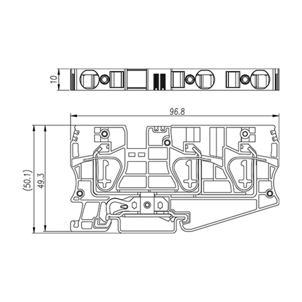 AK10-TN-PE — DIN Rail terminal blocks, Grounding terminal blocks