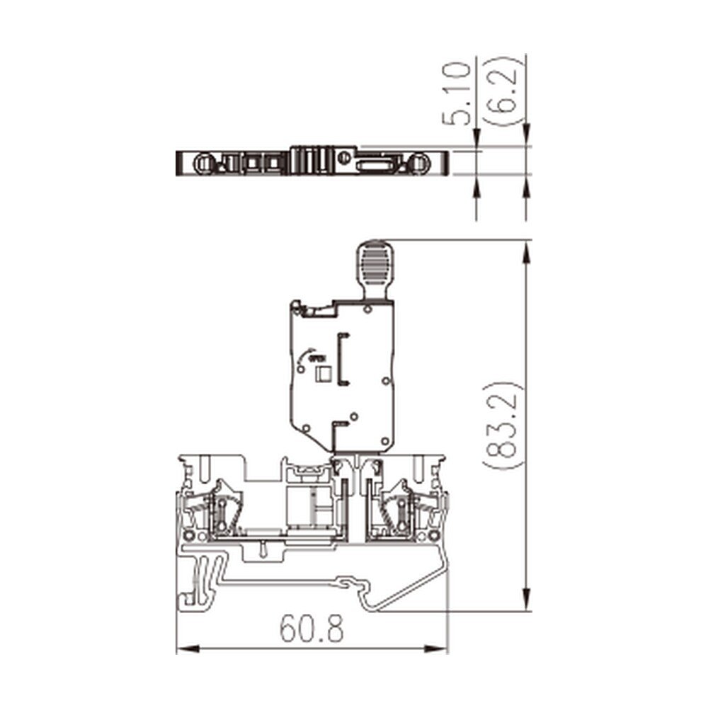 AK2.5-M — Fuse Terminal Block, Spring Clamp Connection