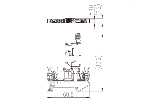 AK2.5-M — Fuse Terminal Block, Spring Clamp Connection