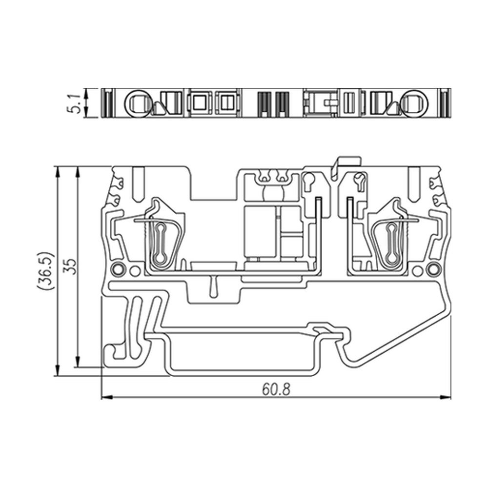 AK2.5-TG — DIN Rail terminal blocks, Disconnect terminal blocks