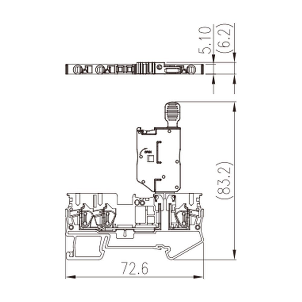 AK2.5-TN-M — Fuse Terminal Block, Push-in Design