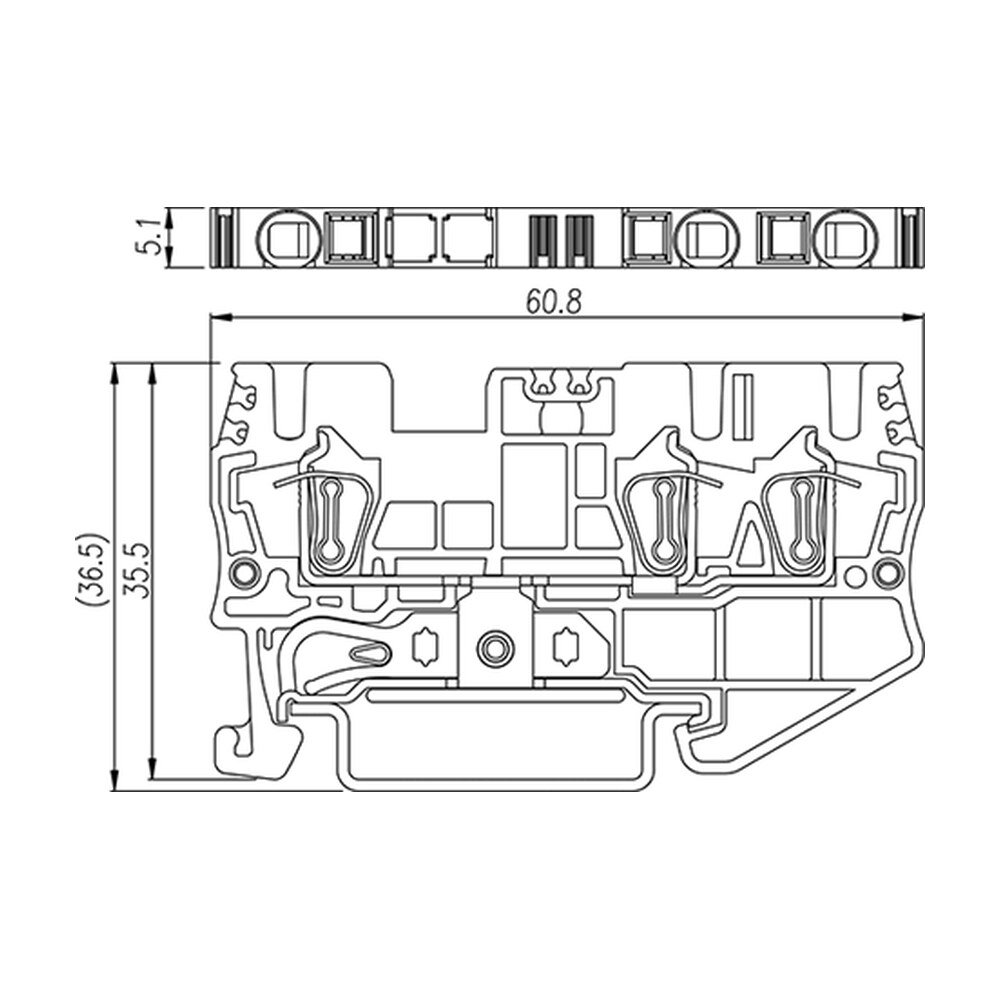AK2.5-TN-PE — DIN Rail terminal blocks, Grounding terminal blocks