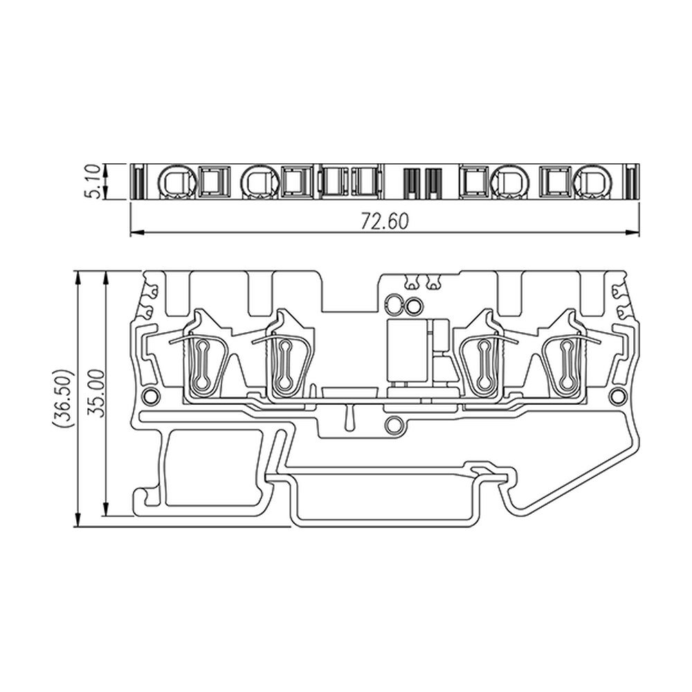 AK2.5-TR — DIN Rail terminal blocks, Feed through terminal blocks