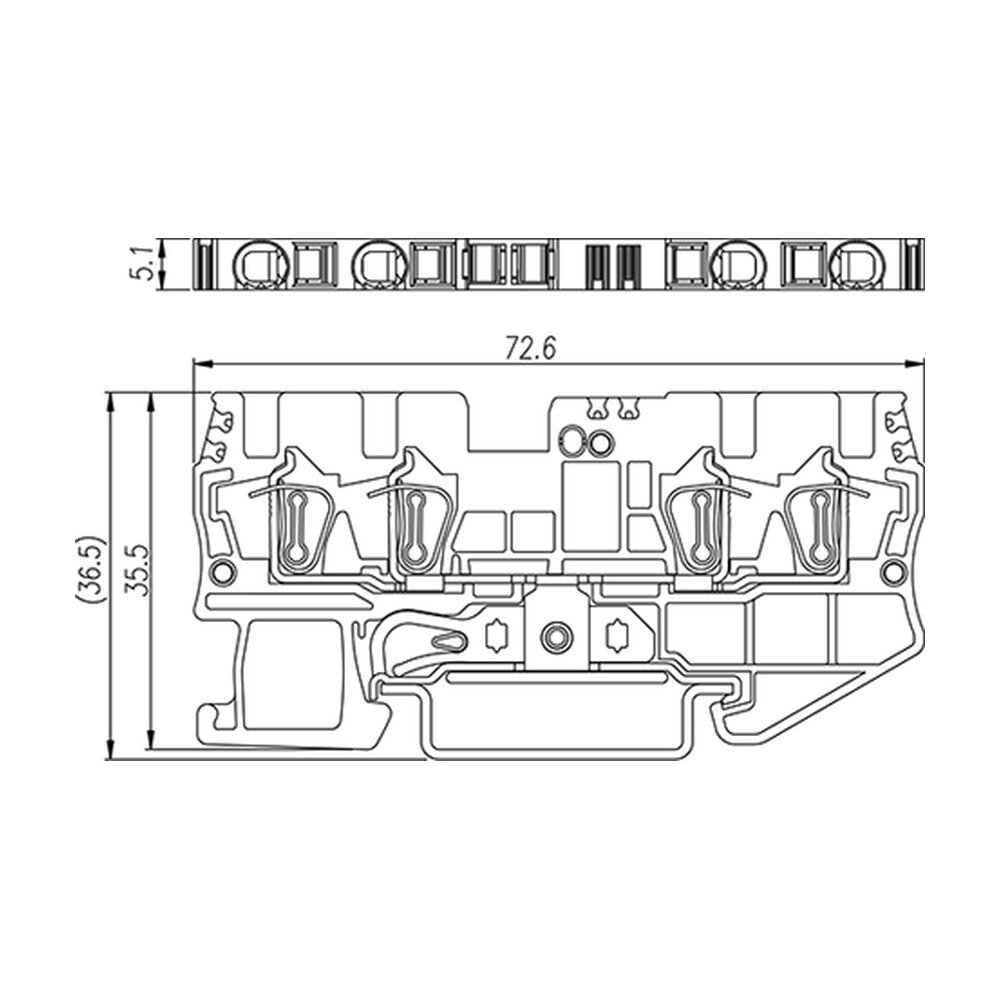 AK2.5-TR-PE — DIN Rail terminal blocks, Grounding terminal blocks
