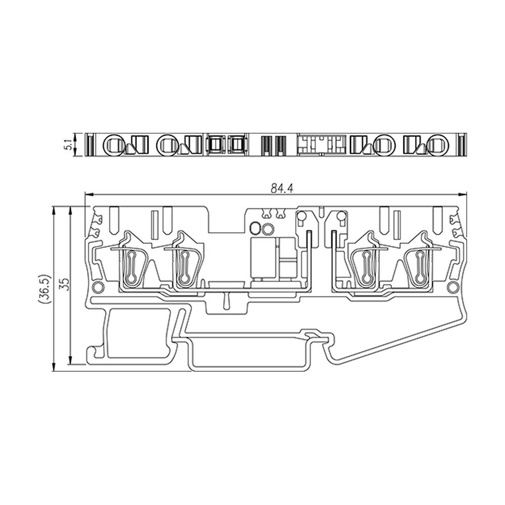 AK2.5-TR-TG — DIN Rail terminal blocks, Disconnect terminal blocks