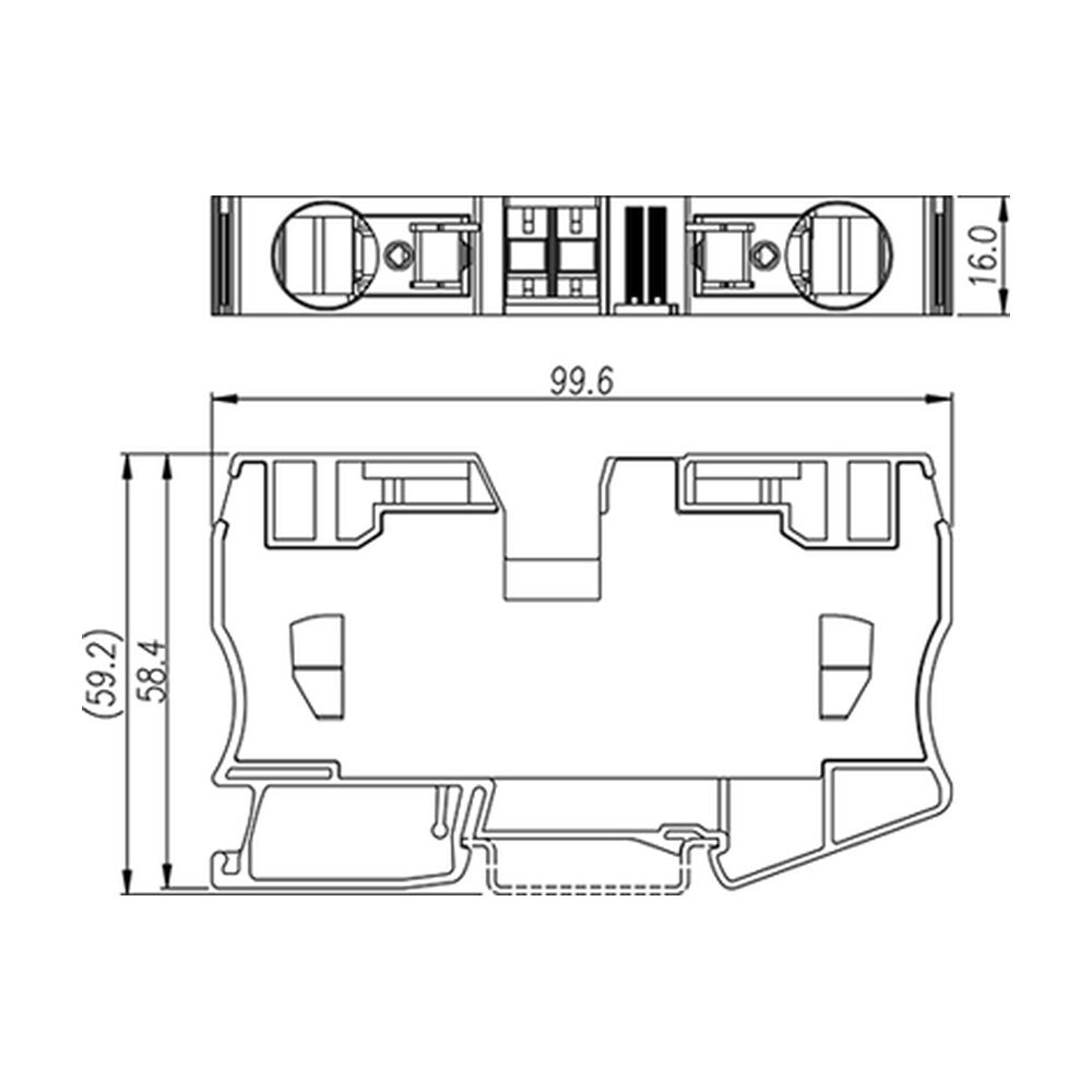 AK35 — DIN Rail terminal blocks, Feed through terminal blocks