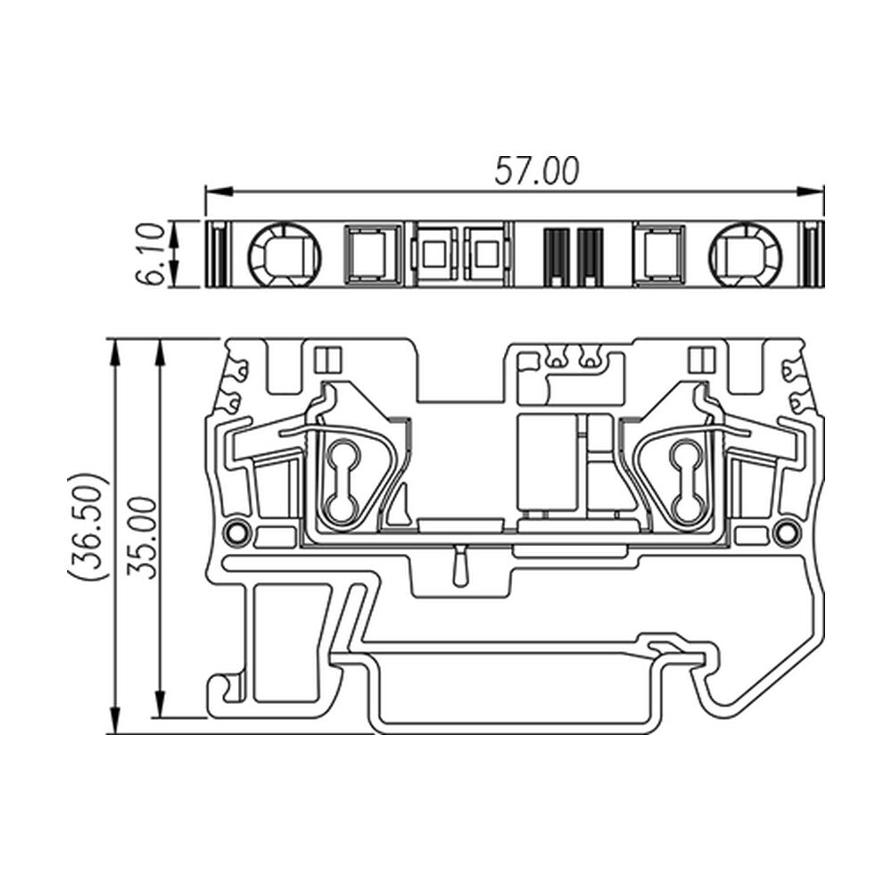 AK4 — DIN Rail terminal blocks, Feed through terminal blocks