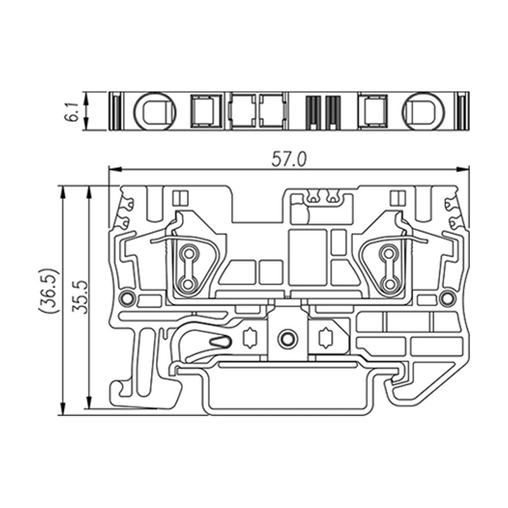 AK4-PE — DIN Rail terminal blocks, Grounding terminal blocks