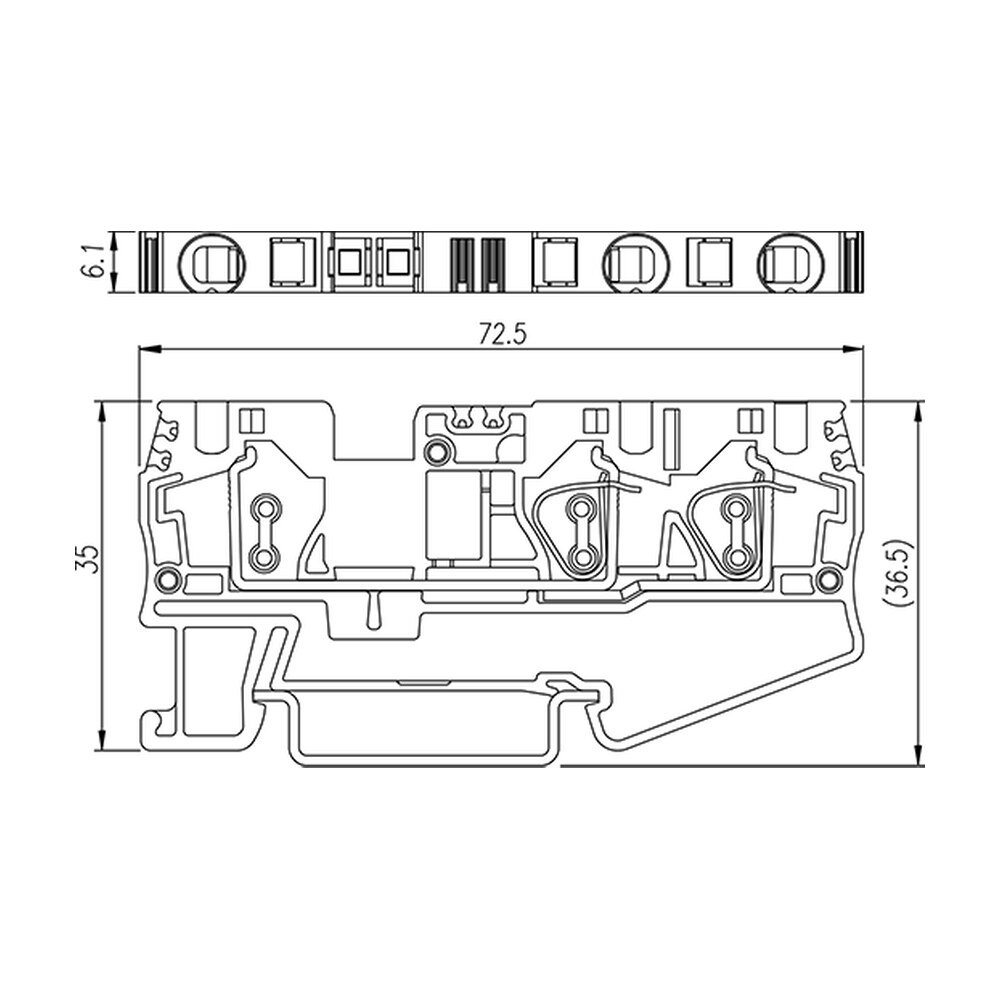AK4-TN — DIN Rail terminal blocks, Feed through terminal blocks