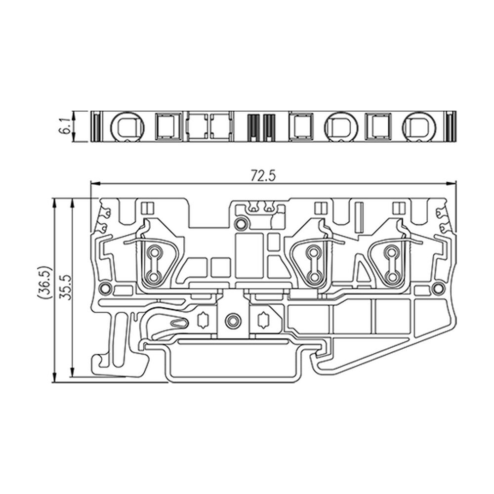 AK4-TN-PE — DIN Rail terminal blocks, Grounding terminal blocks