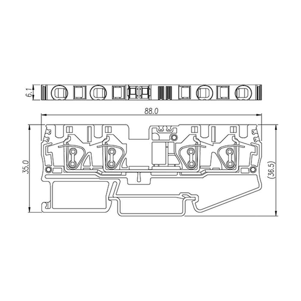 AK4-TR — DIN Rail terminal blocks, Feed through terminal blocks