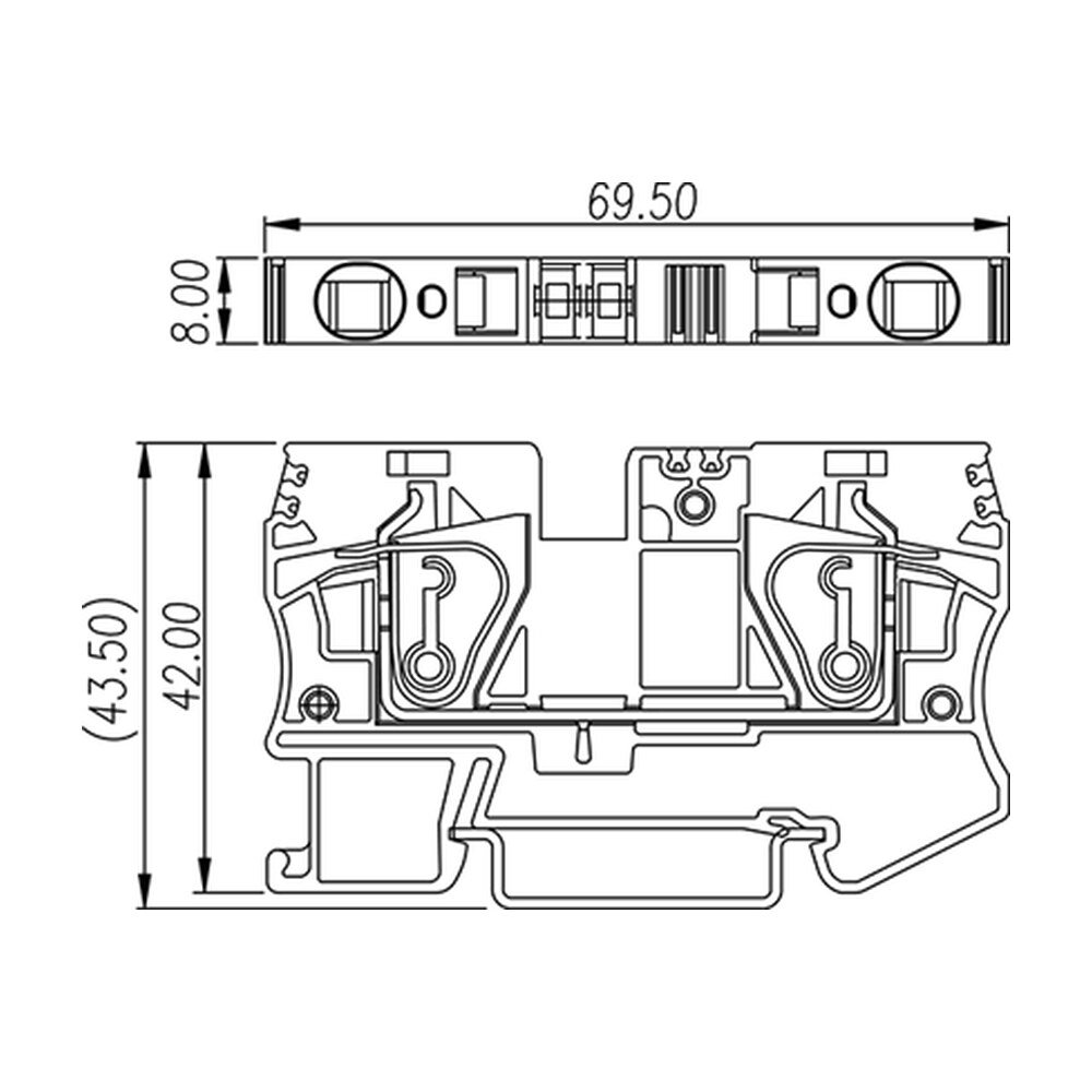 AK6 — DIN Rail terminal blocks, Feed through terminal blocks