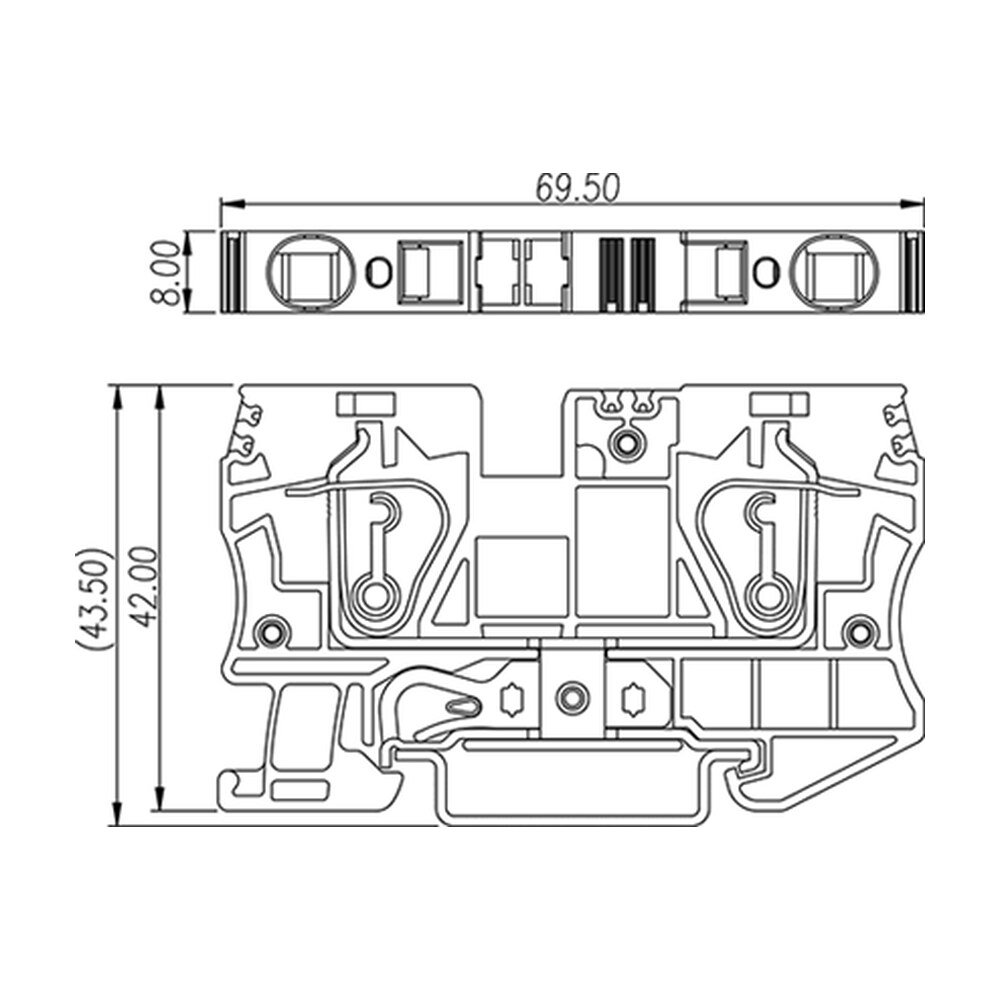 AK6-PE — DIN Rail terminal blocks, Grounding terminal blocks